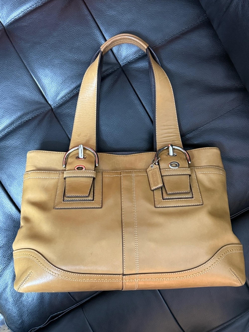 Coach Tan Leather Tote Bag